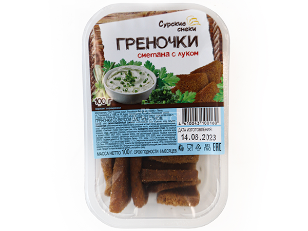 Сурские гренки Сметана с луком (100 гр) в Новомосковске