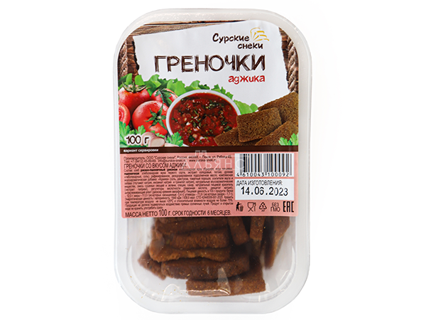 Сурские гренки с Аджикой (100 гр) в Новомосковске