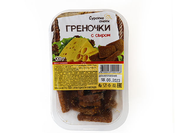 Сурские гренки со вкусом Сыра (100 гр) в Новомосковске